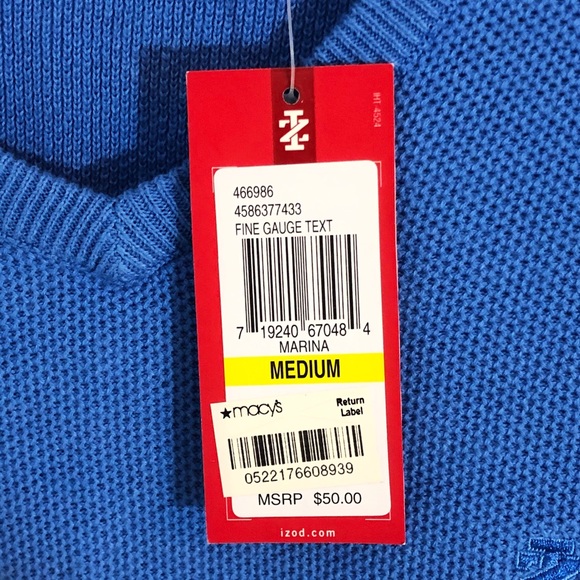 NWT IZOD Men’s Blue Long Sleeve Shirt - Picture 5 of 6
